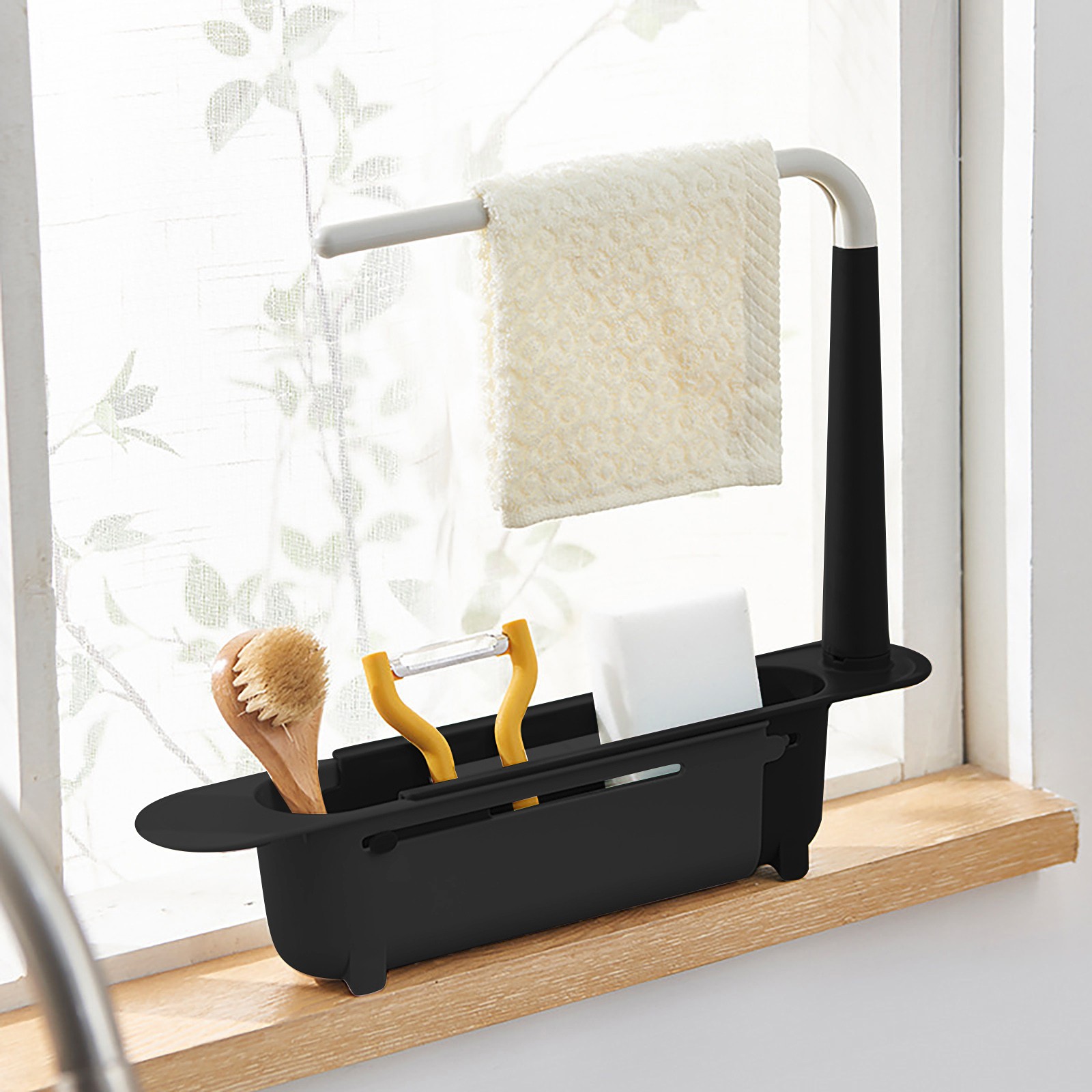 Tech Accessories Organizer - Elescopic lavabo raf süzgeç raf mutfak
