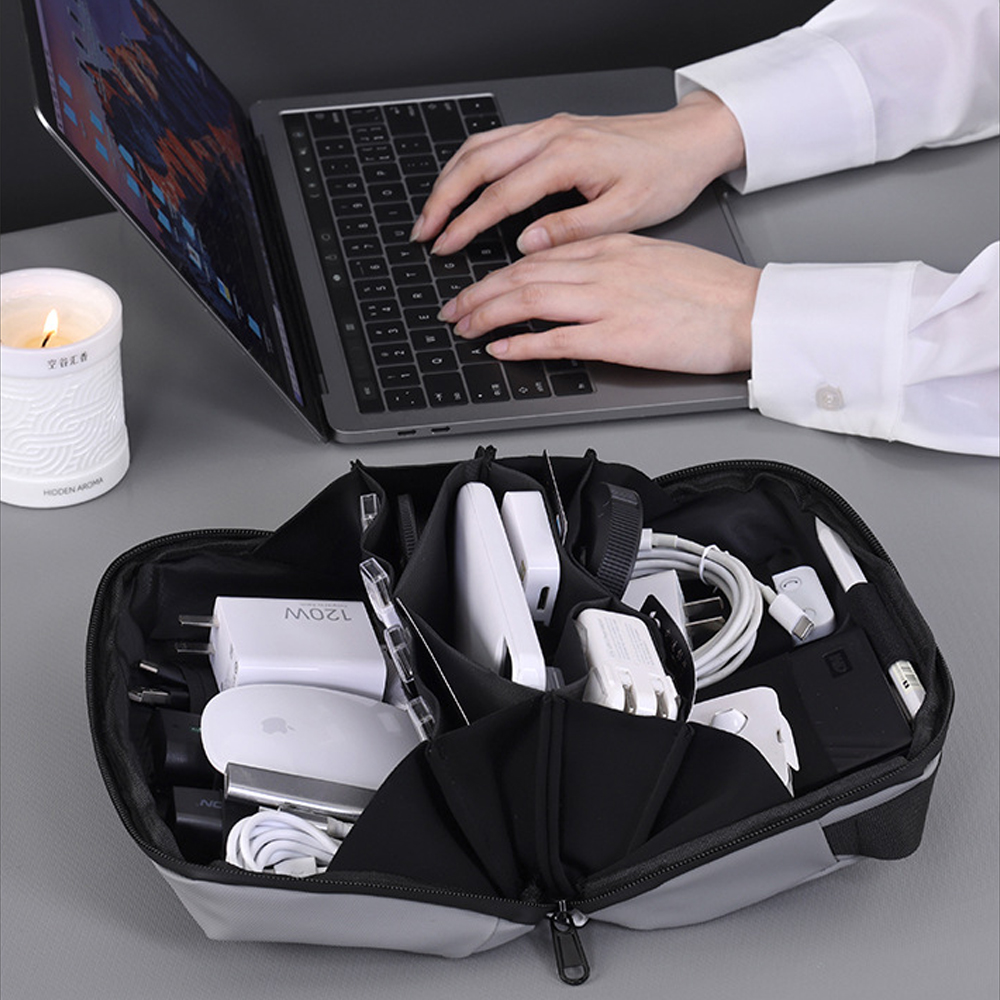 Tech Accessories Organizer Pouch - 1 adet seyahat teknoloji çantası, su