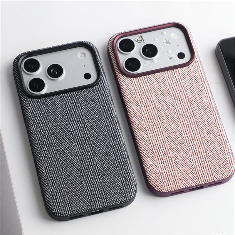 Tech Accessories Hard Case - Lüks Teknoloji Dokuma Kanvas Kumaşlı Magsafe
