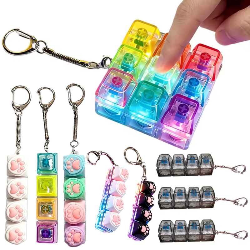 Tech Office Accessories - Yeni sıcak LED klavye anahtarlık tıklanabilir