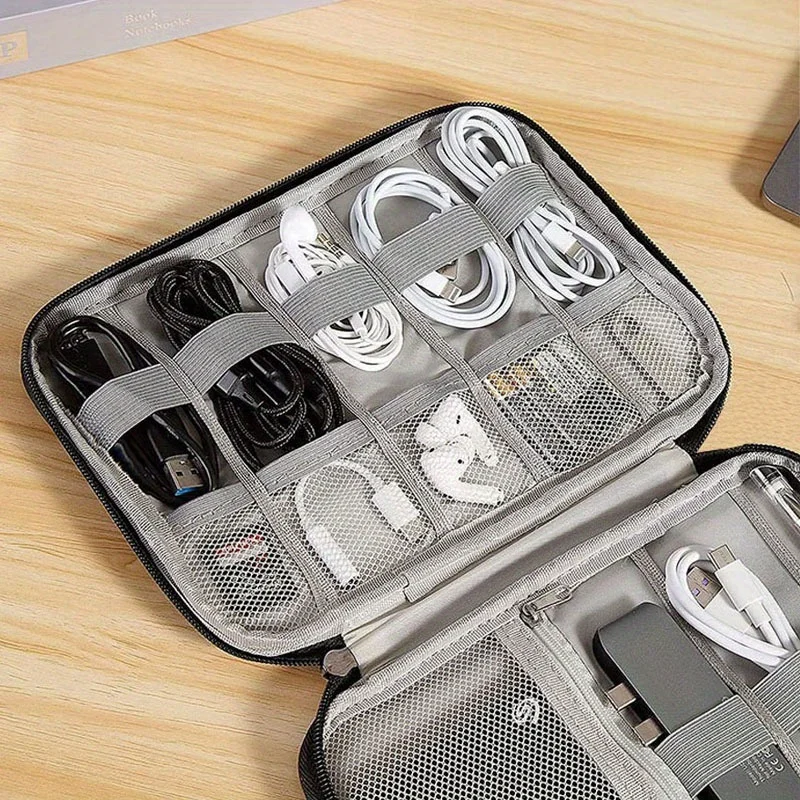 Tech Accessories Organizer Pouch - 1 Adet Taşınabilir Elektronik Aksesuar Saklama
