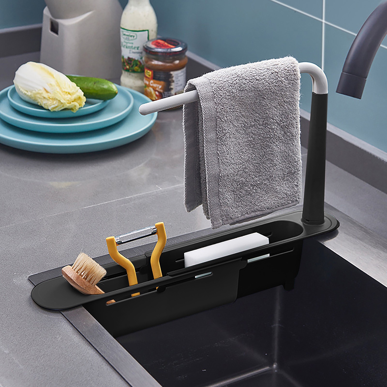 Elescopic lavabo raf süzgeç ra - Tech Accessories Organizer incelemesi ve fiyatı