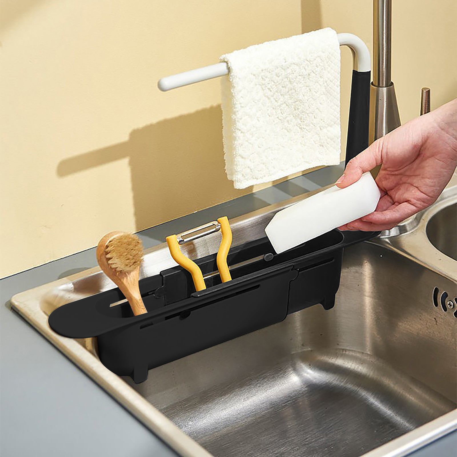Elescopic lavabo raf süzgeç ra - Tech Accessories Organizer incelemesi ve fiyatı